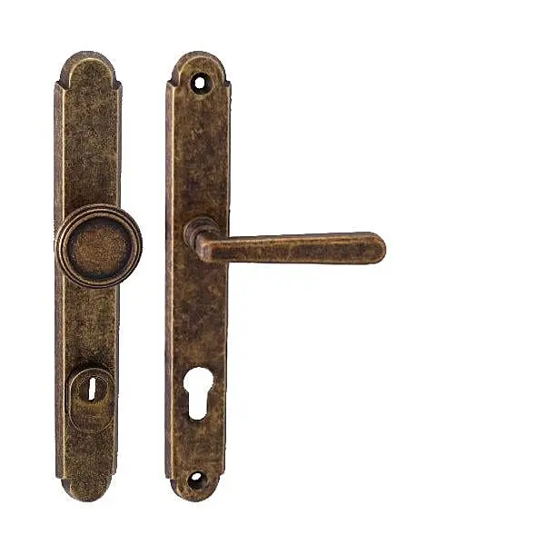Zpevněné kování MP NI - ALT WIEN PLUS K (OBA - Antik bronz), Koule/klika, Otvor na cylindrickou vložku PZ, MP OBA (antik bronz), 90 mm