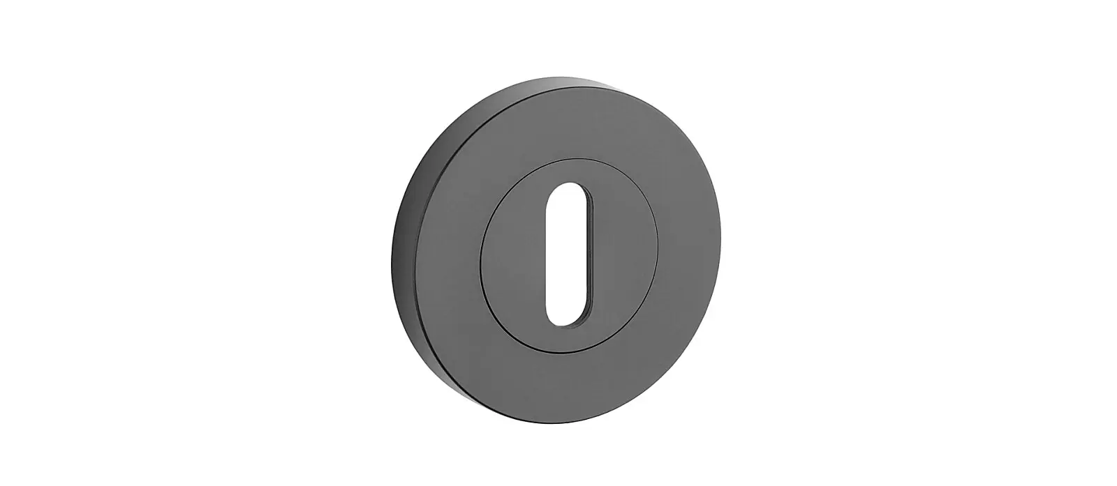 Dveřní rozeta MP SH - R PRO 8 MM (BS - Černá matná), Otvor na cylindrickou vložku PZ, MP BS (černá mat)