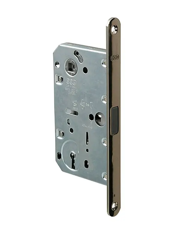 Magnetický zámek MP AGB MEDIANA POLARIS - BB (ONL - Nikl lesklý), Otvor pro obyčejný klíč BB, MP ONL nikl lesklý, 90 mm