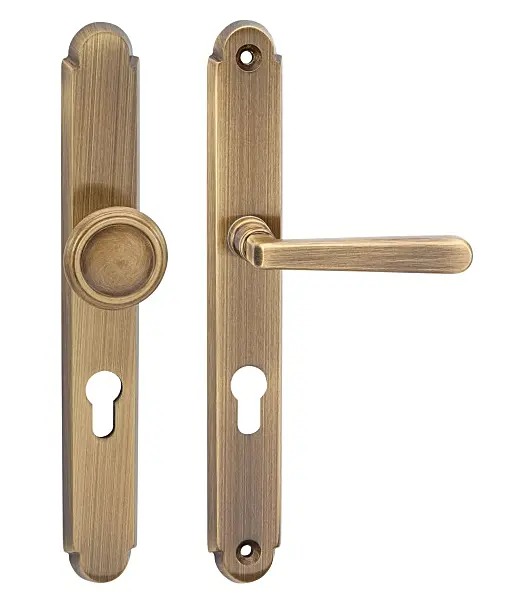 Ochranné kování COBRA ALT WIEN (OFS - bronz česaný), klika-klika, Otvor na cylindrickou vložku PZ, COBRA OFS (bronz česaný), 92 mm