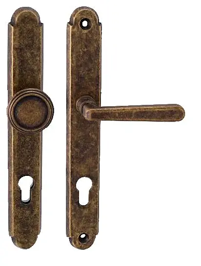 Zpevněné kování MP NI - ALT WIEN K (OBA - Antik bronz), Koule/klika, Otvor na cylindrickou vložku PZ, MP OBA (antik bronz), 72 mm