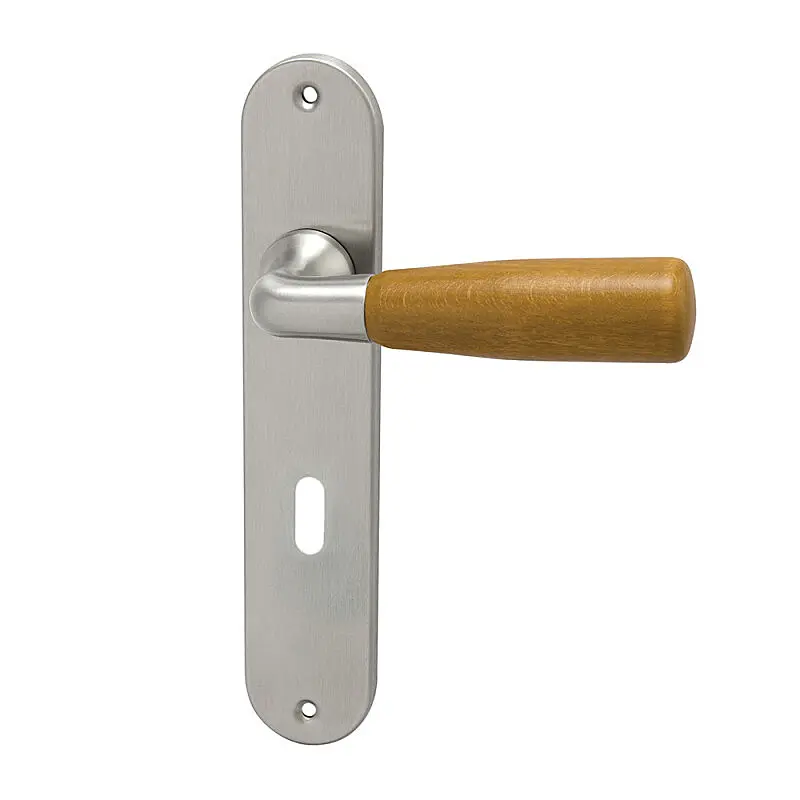 Dveřní kování HOLAR WSS 01, štítové (akát), klika-klika, Otvor na cylindrickou vložku PZ, HOLAR matný satin, 90 mm