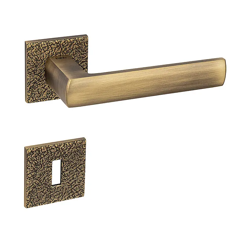 Dveřní kování MP POPULAR - HR 4161 5SQ T3 (OGS - Bronz česaný matný), klika-klika,