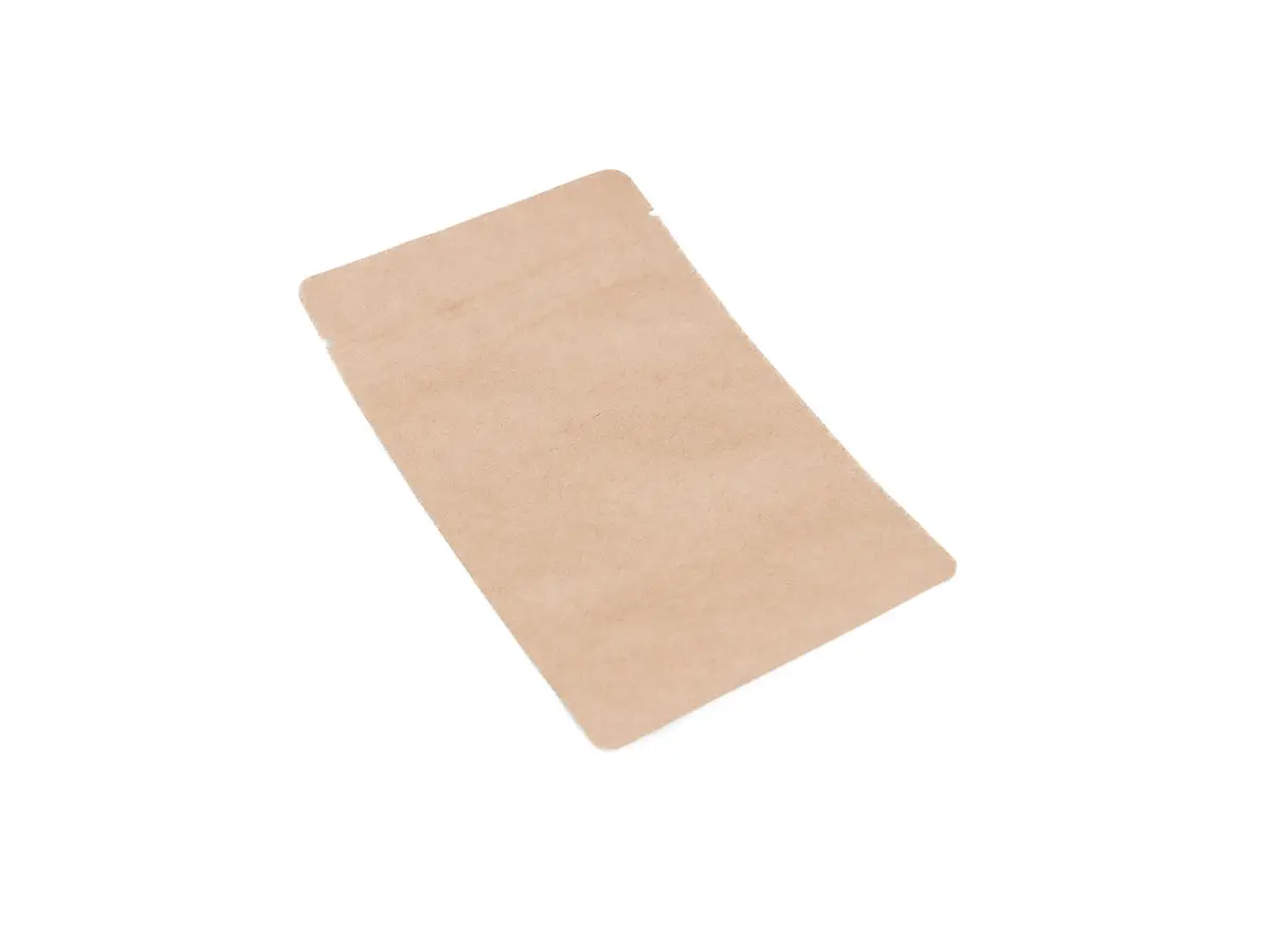 100 ks - Doypack sáček bez okénka 110 x 185 + 65 mm, 250 ml, KRAFT/AL/CPP