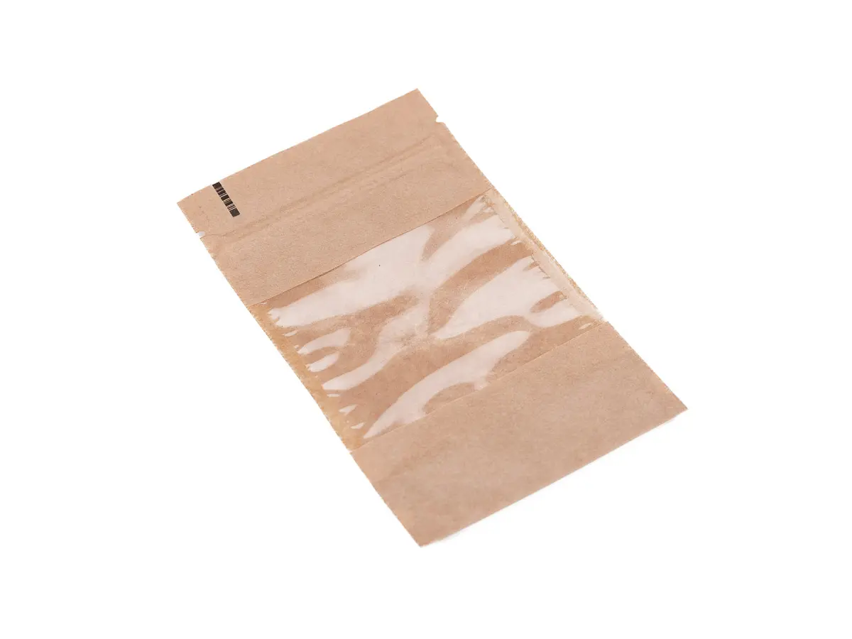 100 ks - Doypack sáček s velkým okénkem premium 180 x 290 + 90 mm, 1000 ml, KRAFT/PET/PE