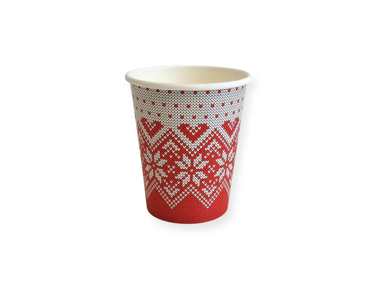 1000 ks - Papírový kelímek zimní období 280 ml, průměr 80 mm (0,2L/8oz)