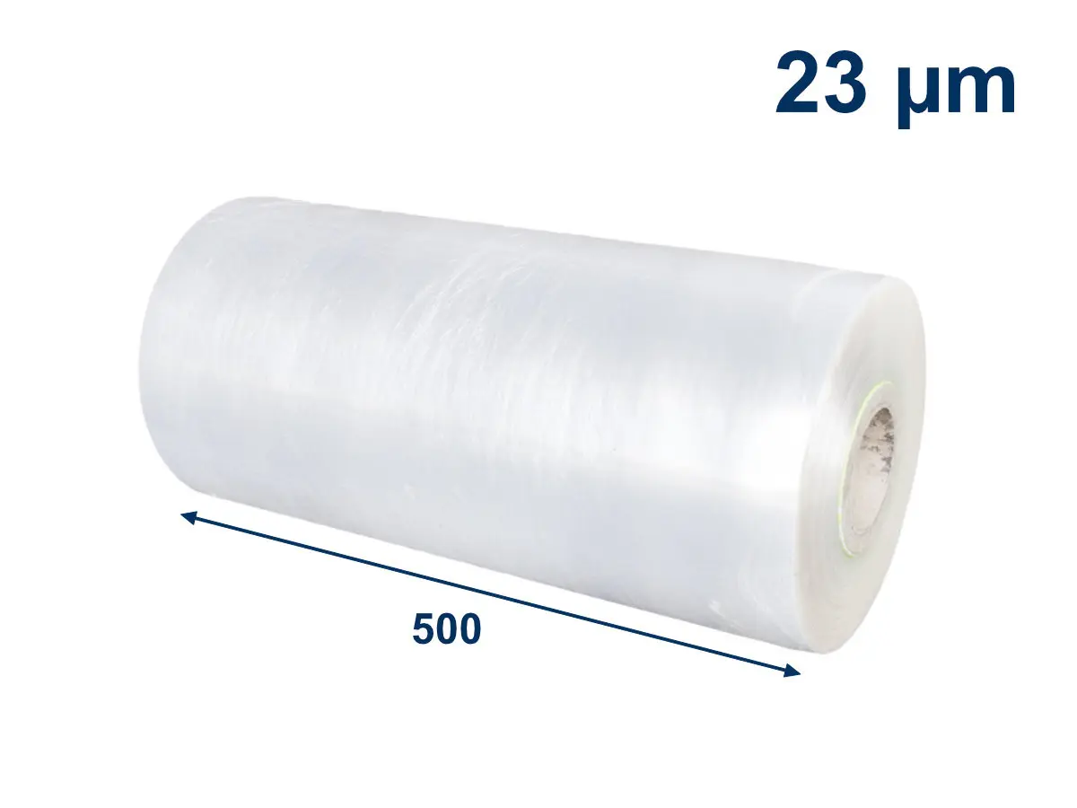 Stretch fólie strojní 500mm/23µm/průtažnost 300%