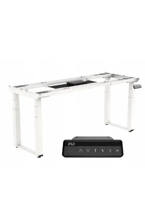 ERGO elektrická výškově nastavitelná podnož DEF 223Q White rozsah zdvihu 60,5 – 125,5 cm