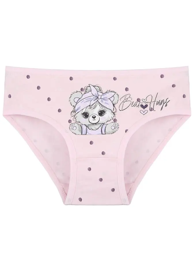 EVONA a.s. Dívčí kalhotky K840 BEAR HUGS RŮŽOVÁ - K 840 E-BEARHUGS RŮŽOVÁ 110