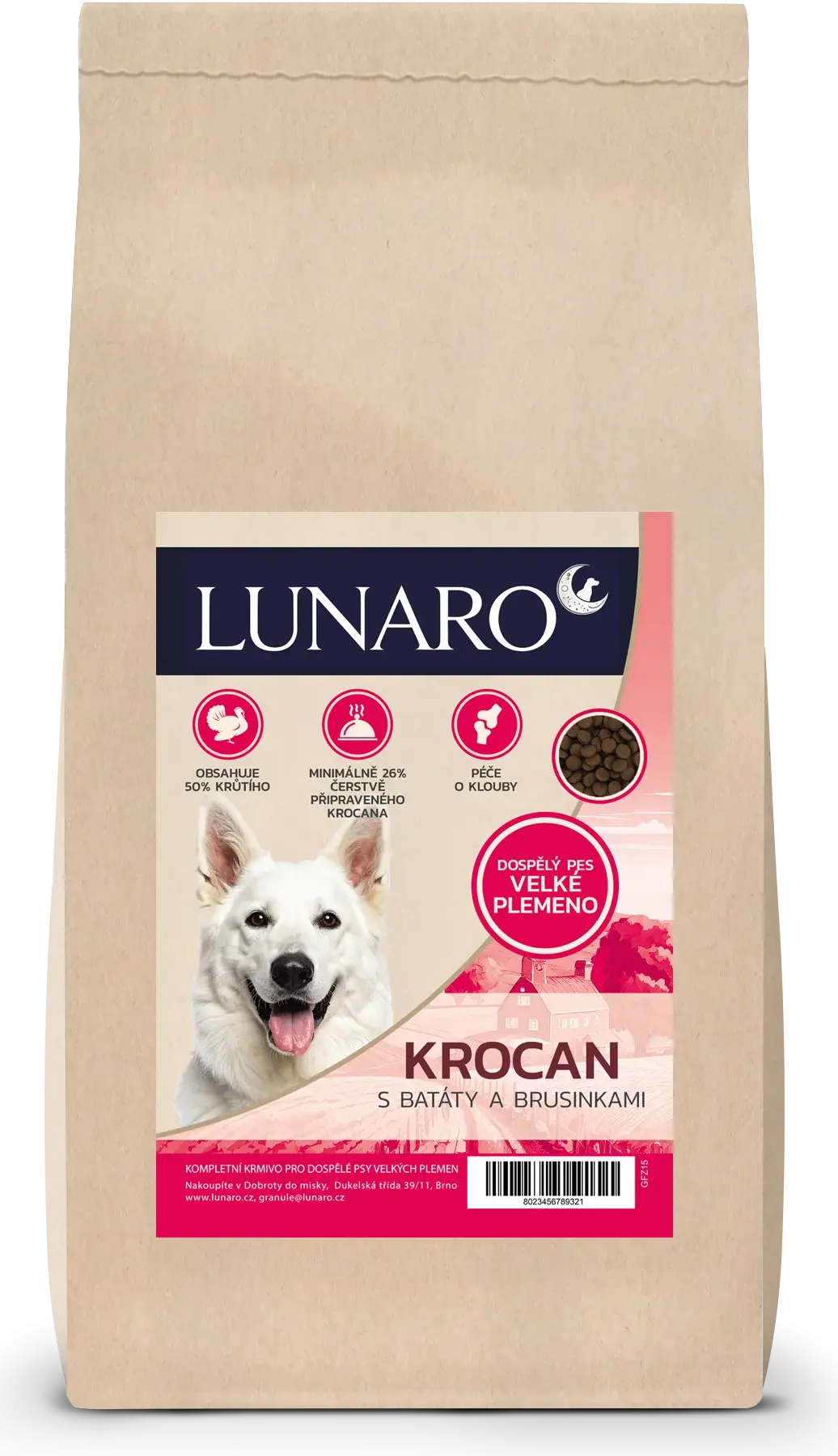 Lunaro Cranwood Turk Large breed 15kg - krůta s batáty