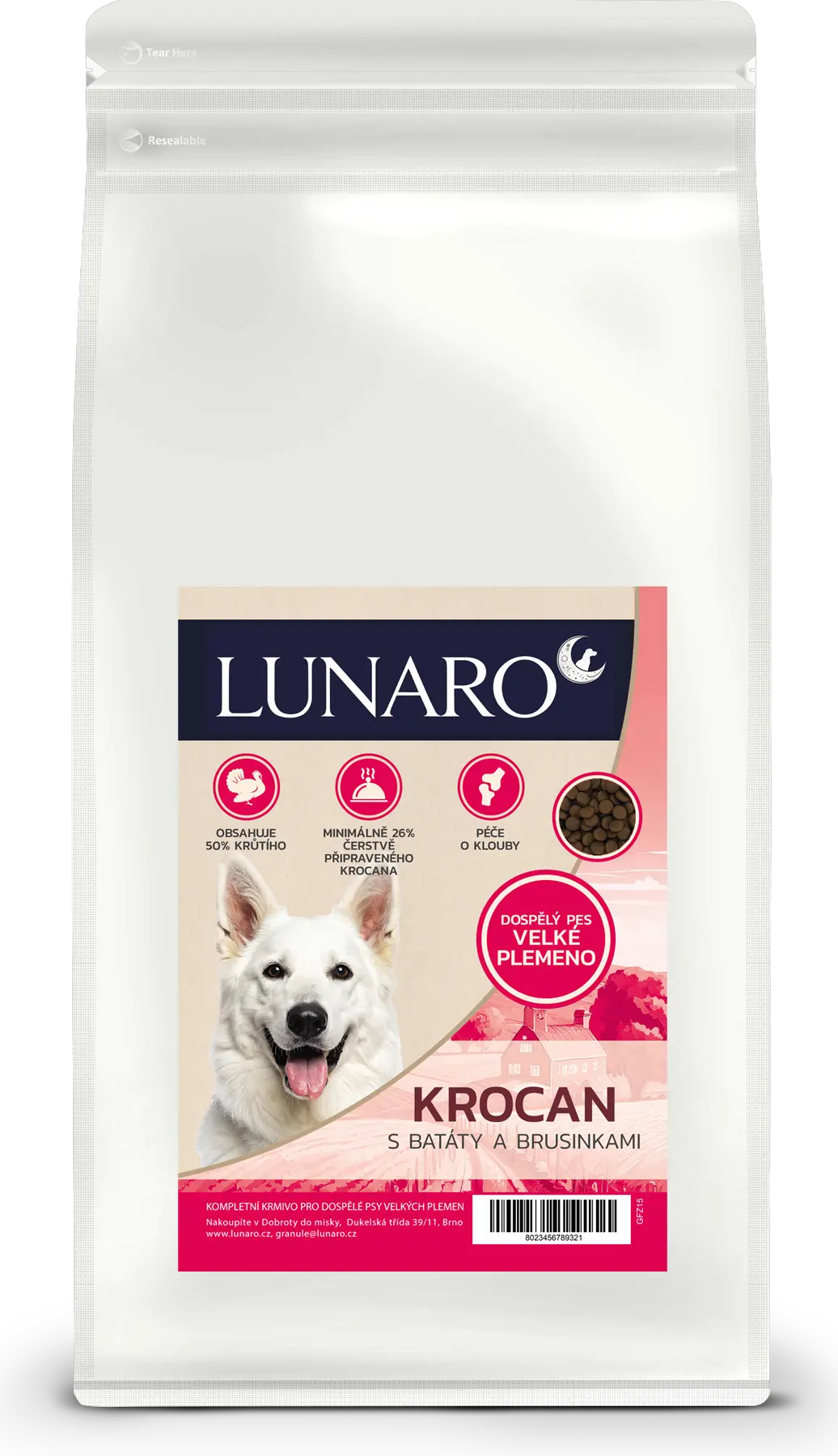 Lunaro Cranwood Turk Large breed 2kg - krůta s batáty