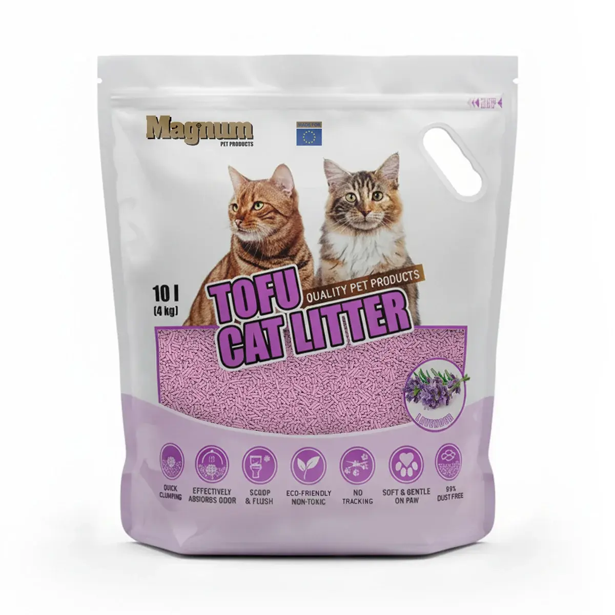 Magnum TOFU cat litter LAVENDER 4kg/min. absorpce 10l