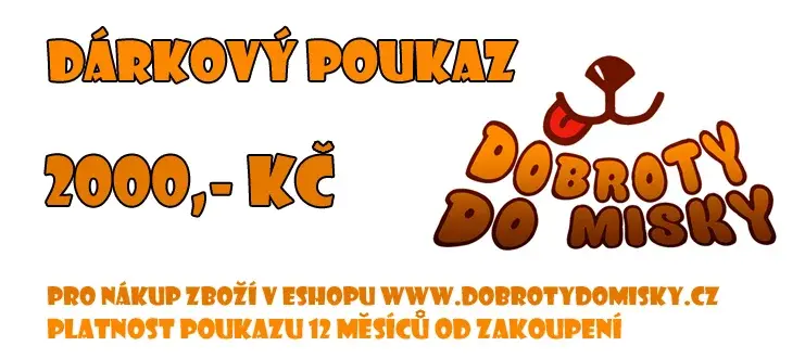Dárkový poukaz v hodnotě 2000kč