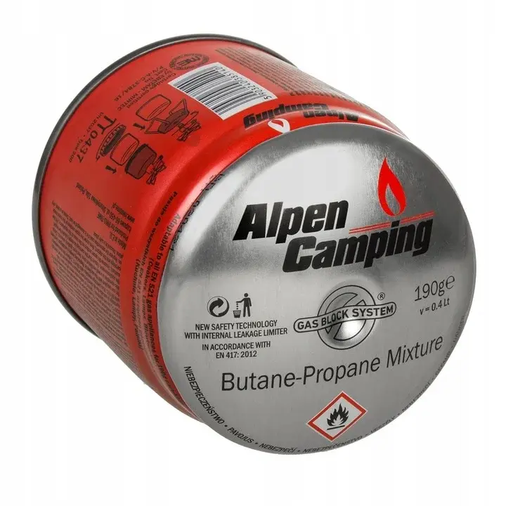 Propichovací plynová kartuše Alpen Camping - 190 g