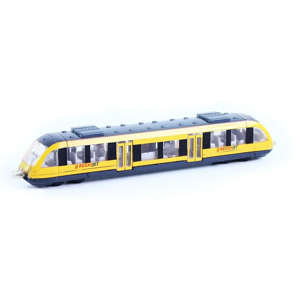 Vlak žlutý RegioJet kov/plast 17cm