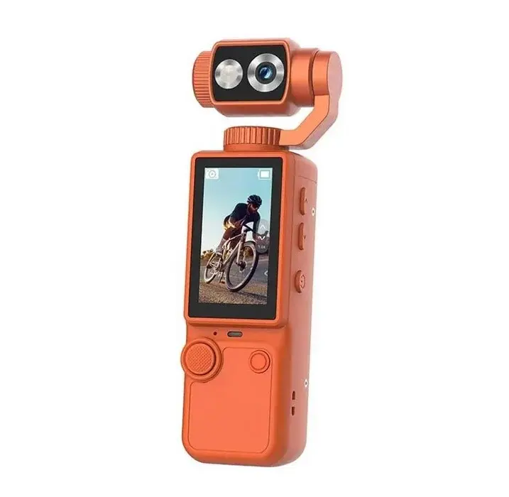 QZCT Ruční vlogovací kamera OZCT Q8 se stabilizátorem - oranžová