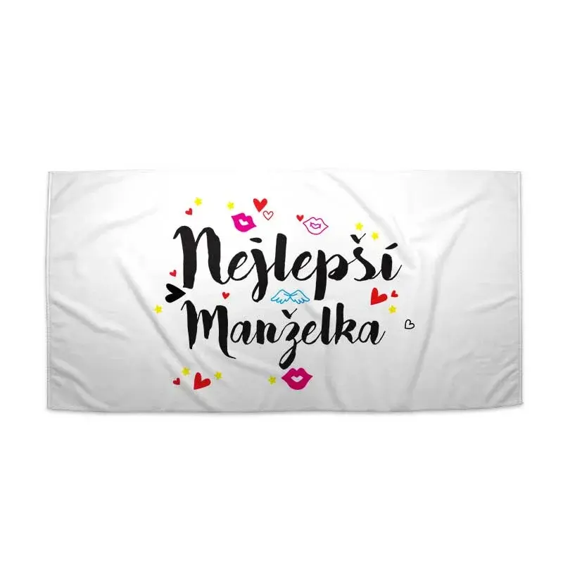 Ručník Nejlepší manželka - 70x140 cm