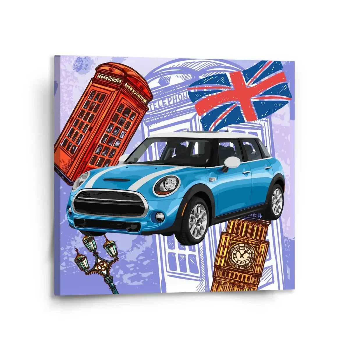 Obraz Mini sedan Londýn - 110x110 cm