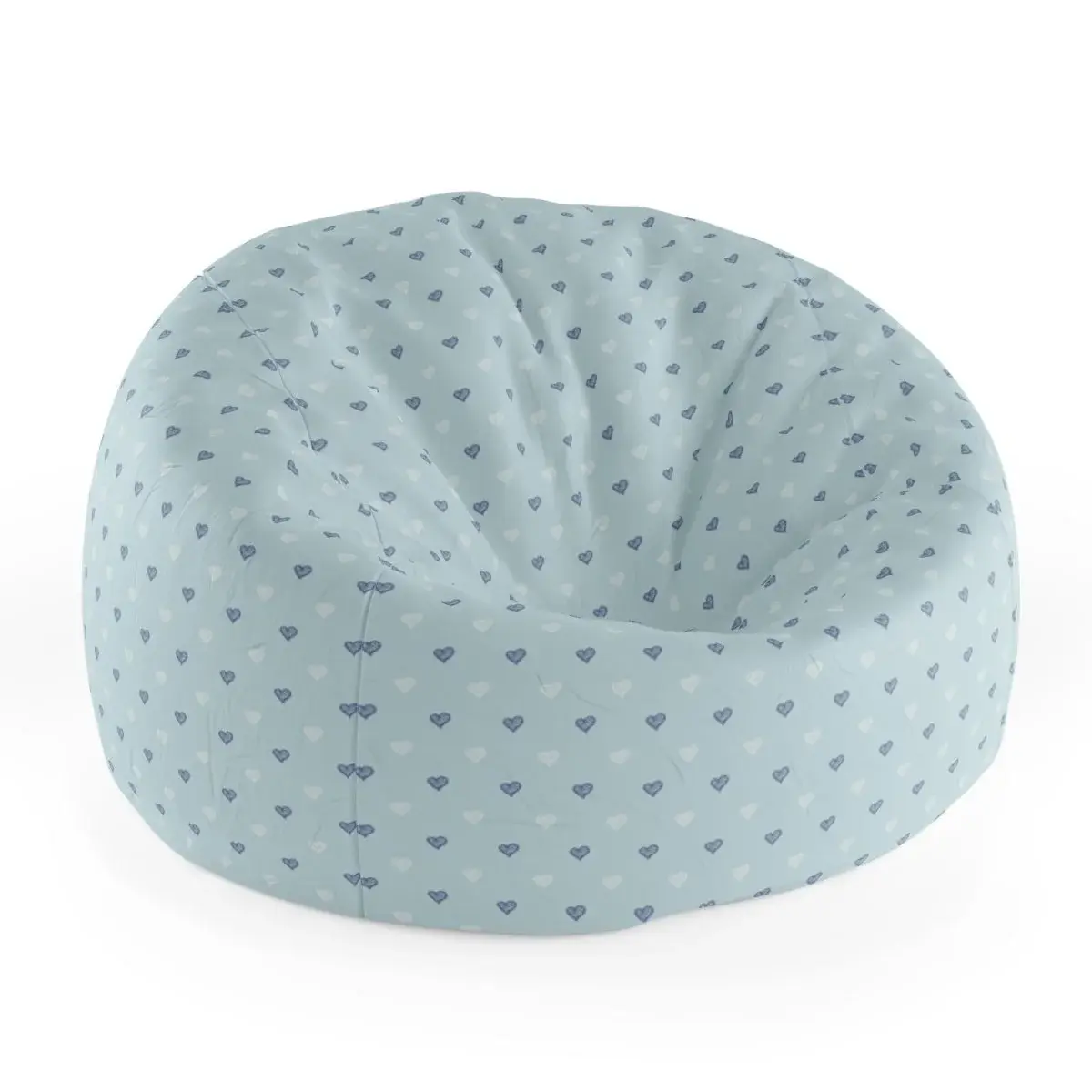 Sedací vak Cocoon Srdce na modré - 115 x 75 x 45 cm