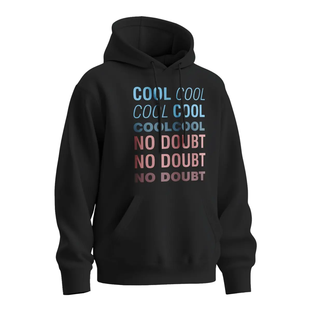 Mikina s potiskem Cool, cool, cool, no doubt - černá 5XL