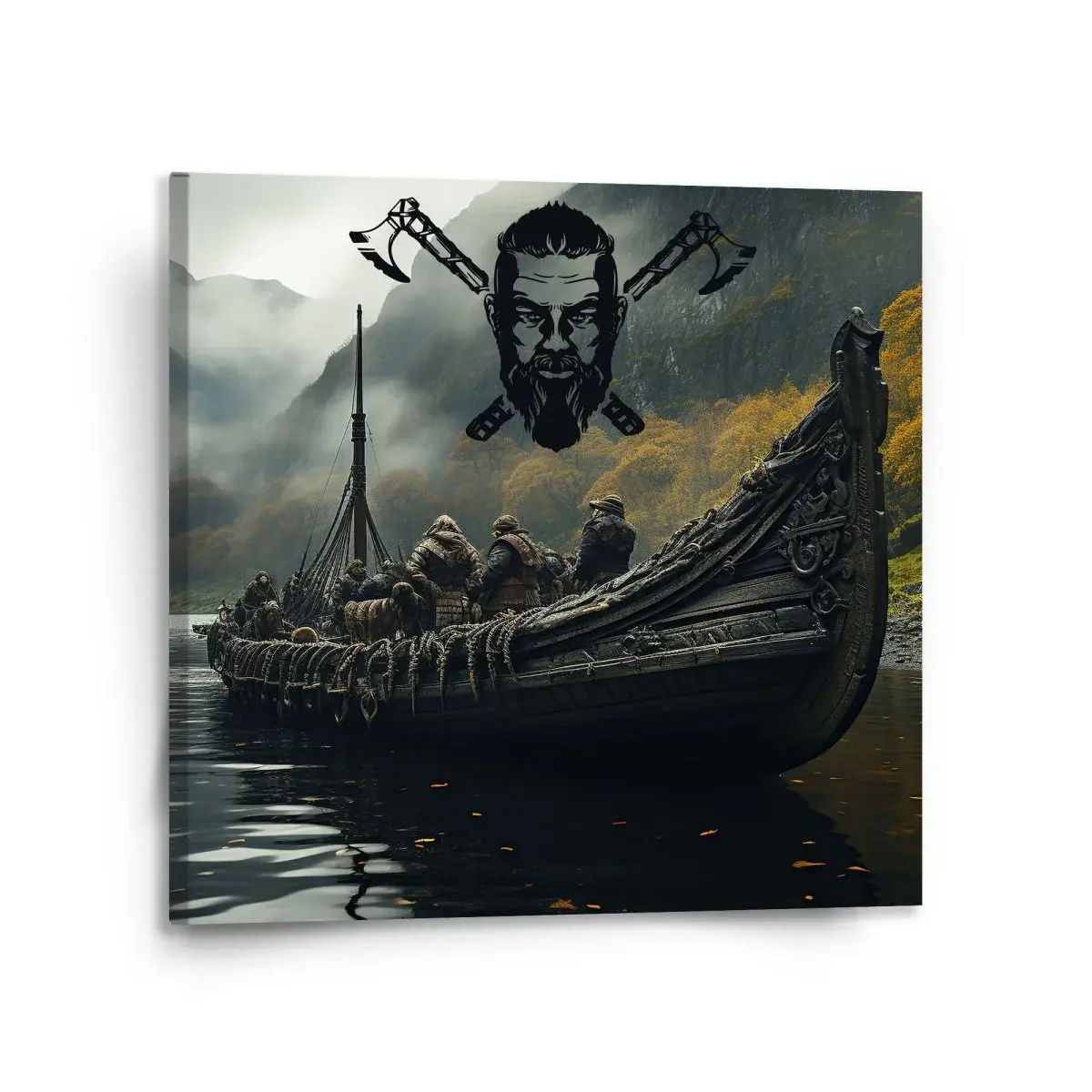 Obraz Vikingové Loď - 110x110 cm
