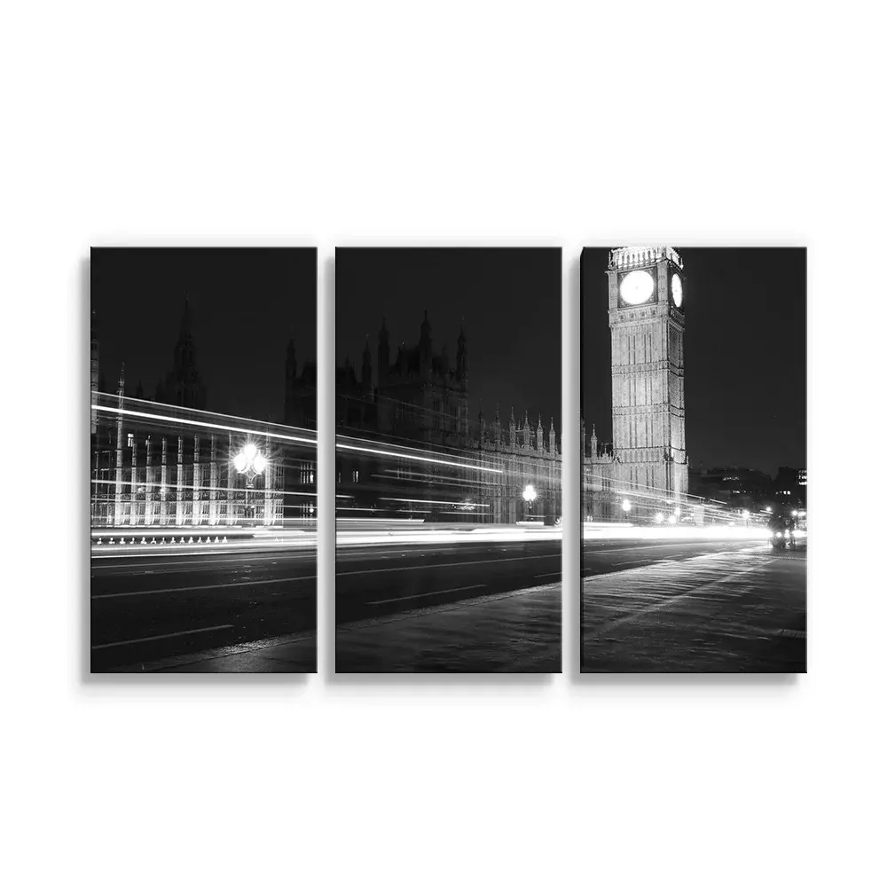 Obraz - 3-dílný Westminsterský palác - 120x80 cm