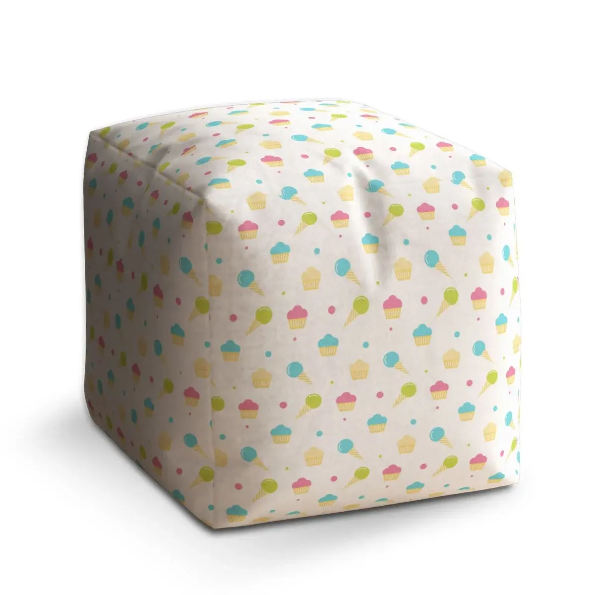 Taburet Cube Zmrzlinky s muffiny - 60x60x60 cm