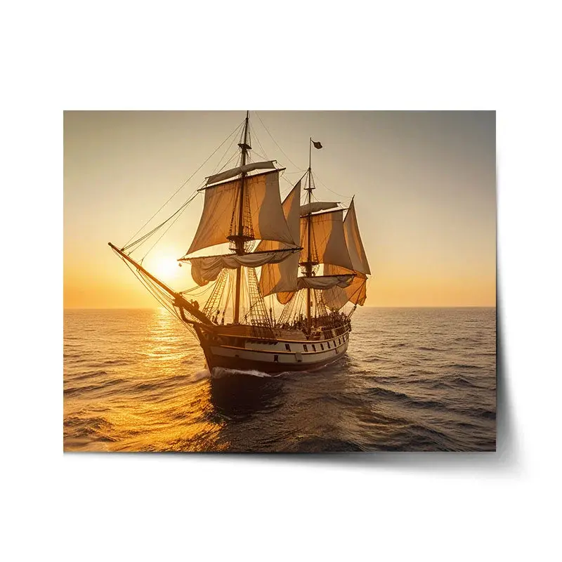 Plakát Plachetnice na klidném moři 2 - 120x80 cm
