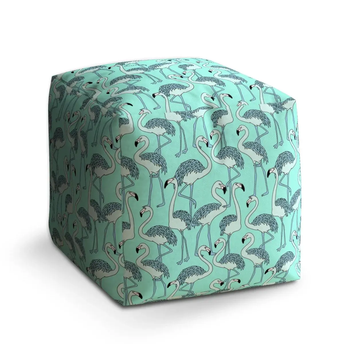 Taburet Cube Plameňáci - 40x40x40 cm