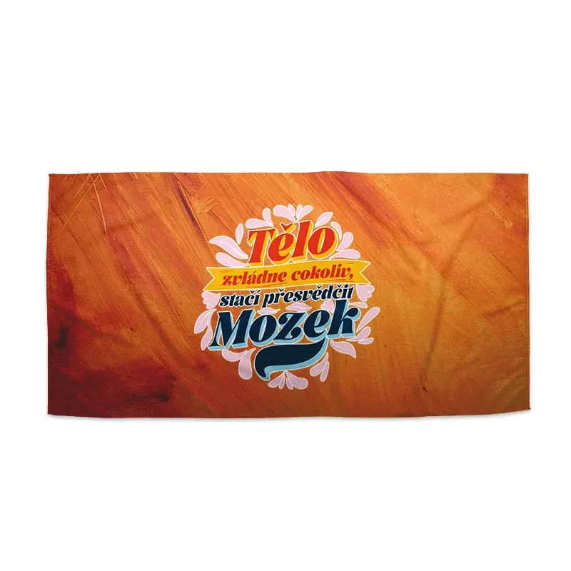 Ručník Tělo zvládne cokoliv, stačí přesvědčit mozek - 70x140 cm