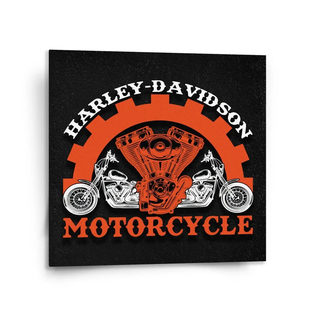 Obraz Harley-Davidson motor Černé pozadí - 110x110 cm