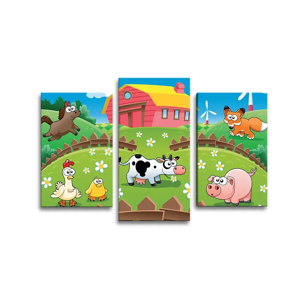 Obraz - 3-dílný Farma - 75x50 cm