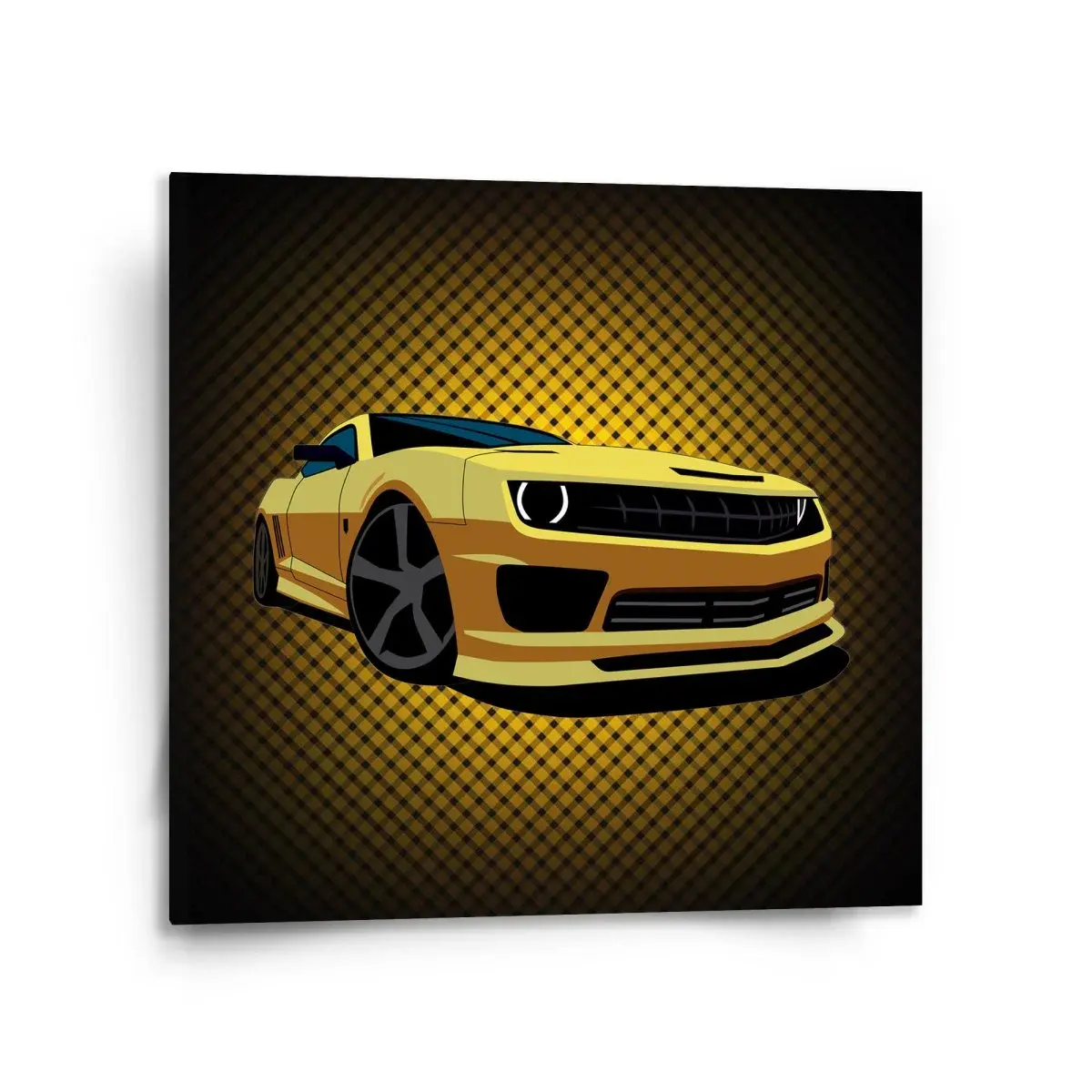 Obraz Chevrolet Camaro Žlutá mřížka - 110x110 cm