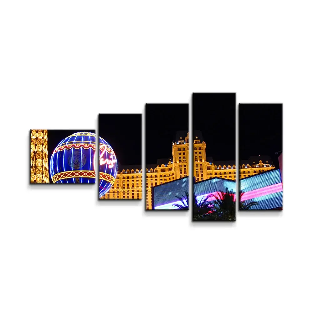 Obraz - 5-dílný Las Vegas 3 - 100x60 cm