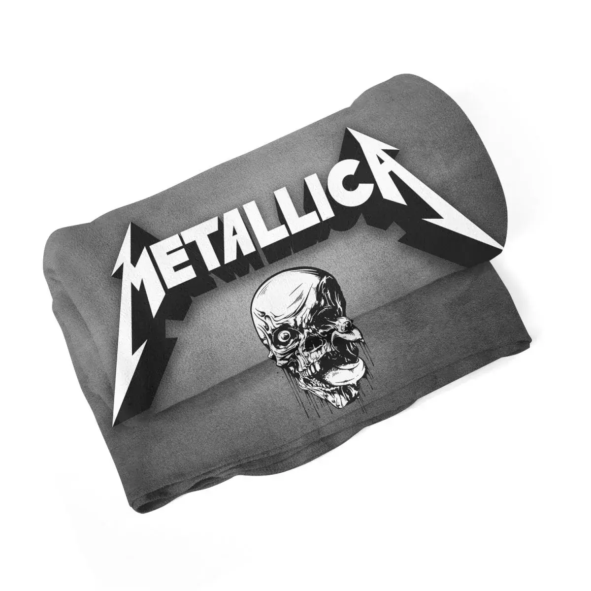 Deka METALLICA Lebka Šedá - 190x140 cm