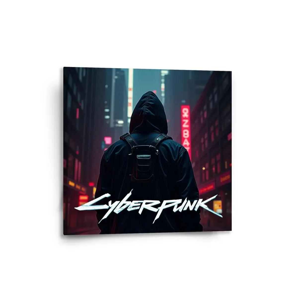 Obraz Cyberpunk 2077 Pohled do města - 50x50 cm