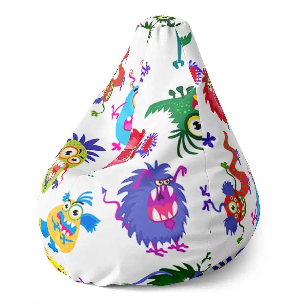 Sedací vak Pear Barevné příšerky - 70 x 95 x 15 cm
