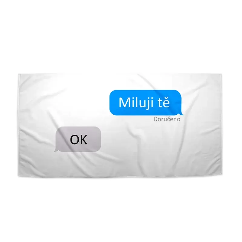 Ručník Miluji tě - OK - 30x50 cm