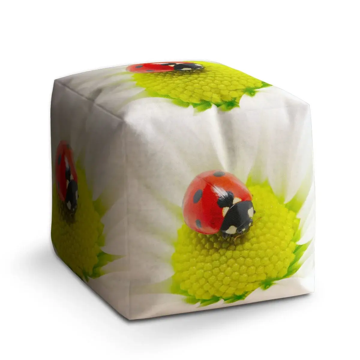 Taburet Cube Beruška na květu - 50x50x50 cm