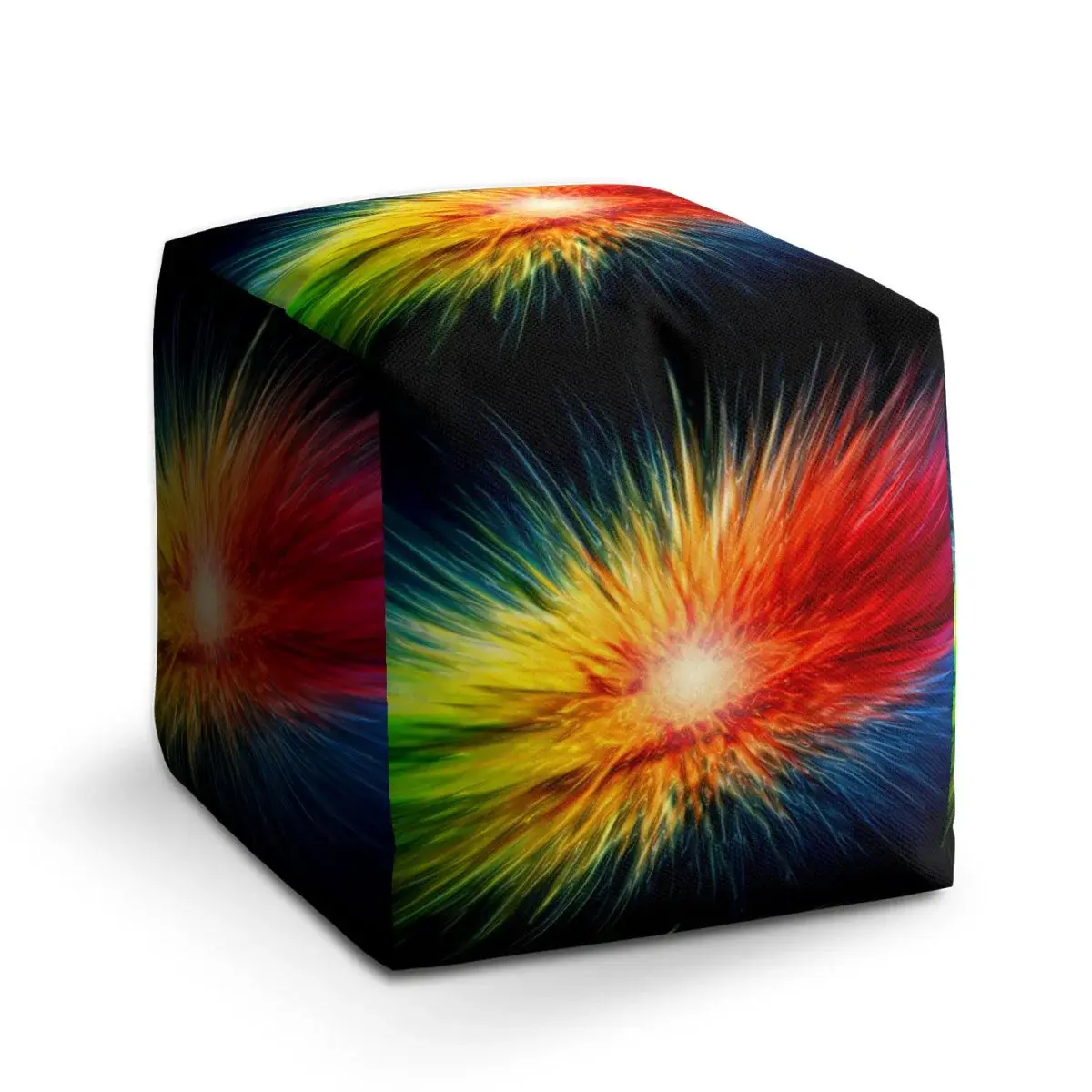 Taburet Cube Barevná exploze - 50x50x50 cm