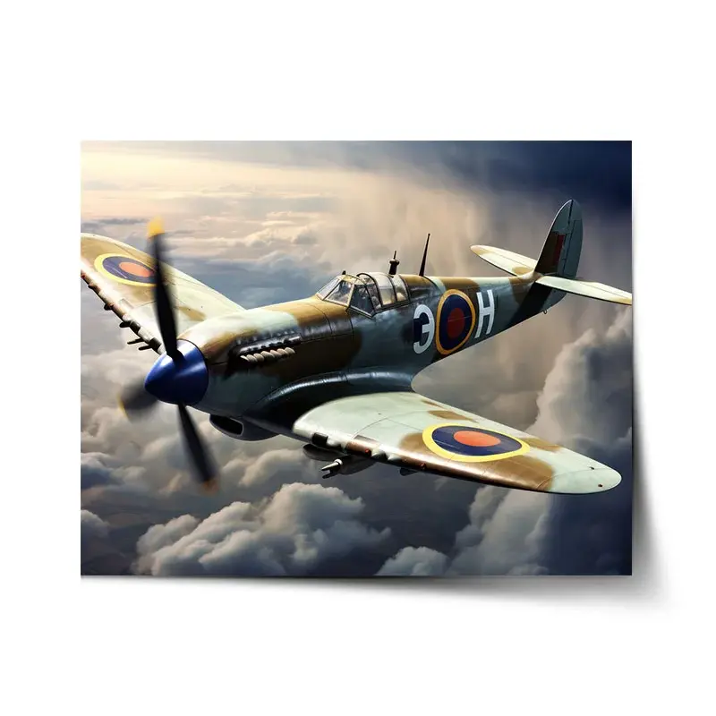 Plakát Stíhačka Spitfire - 120x80 cm