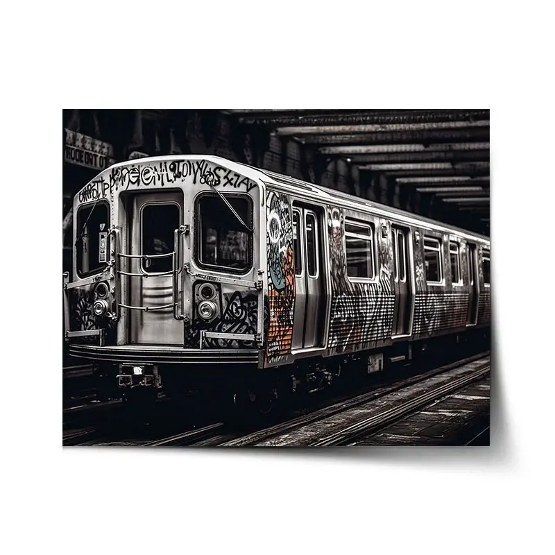 Plakát Městské metro s graffiti - 120x80 cm