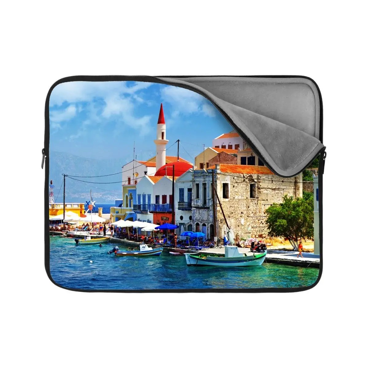 Obal na notebook Domky na pobřeží - 17"