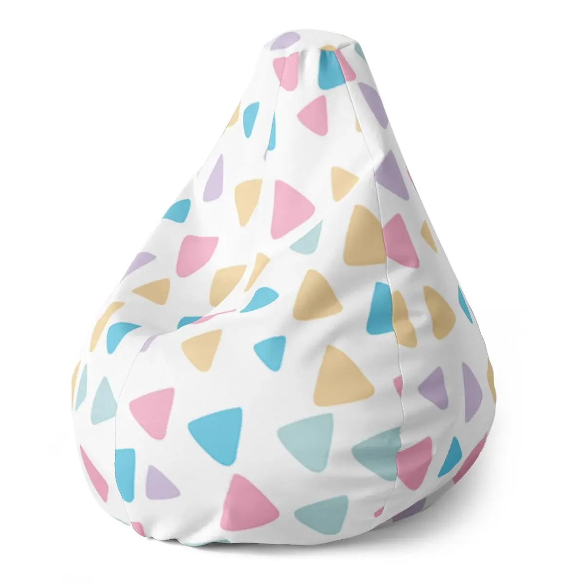 Sedací vak Pear Barevné trojúhelníčky - 70 x 95 x 15 cm