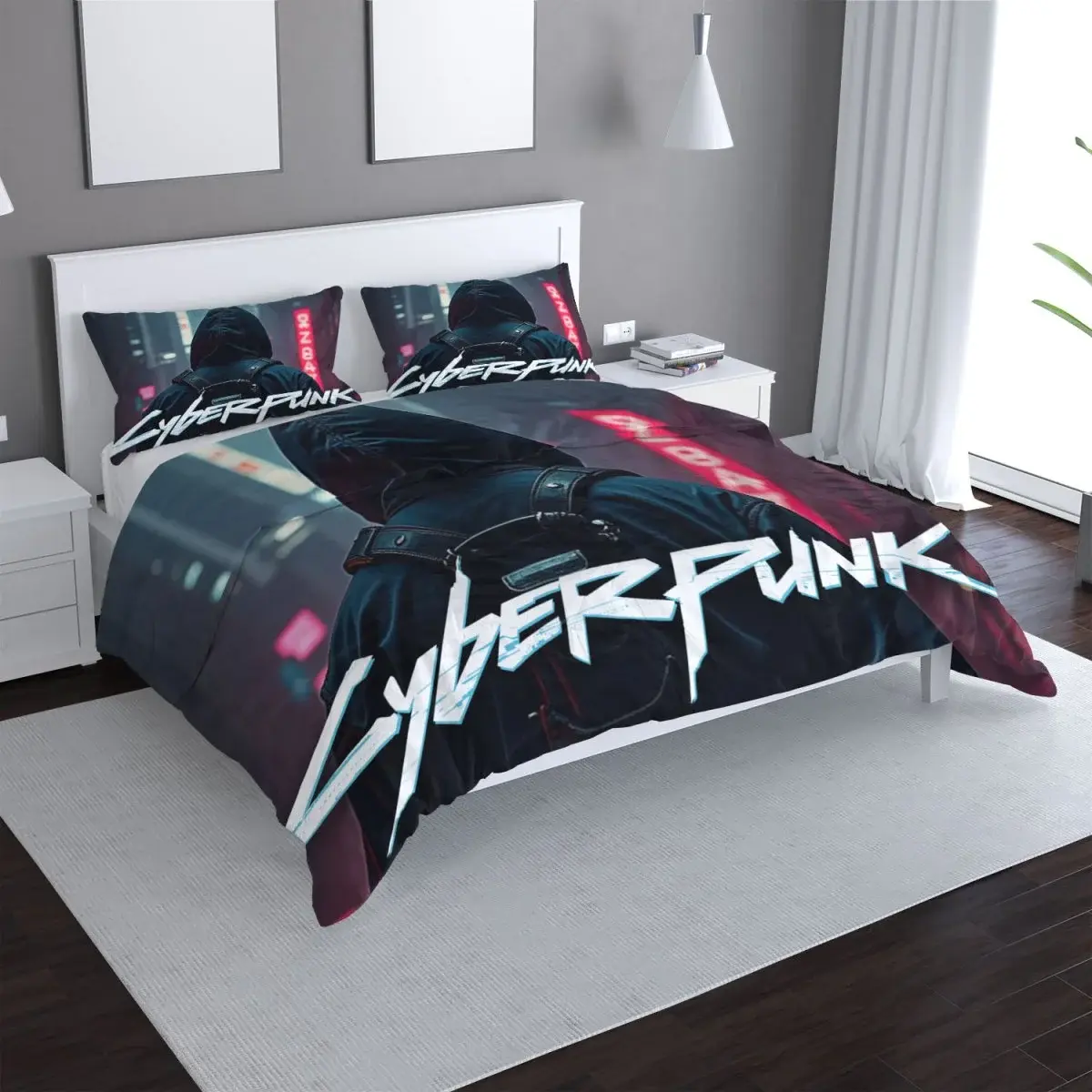 Povlečení Cyberpunk 2077 Pohled do města - 140x220 / 90x70