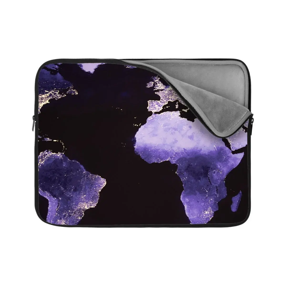 Obal na notebook Světelná mapa světa - 13"