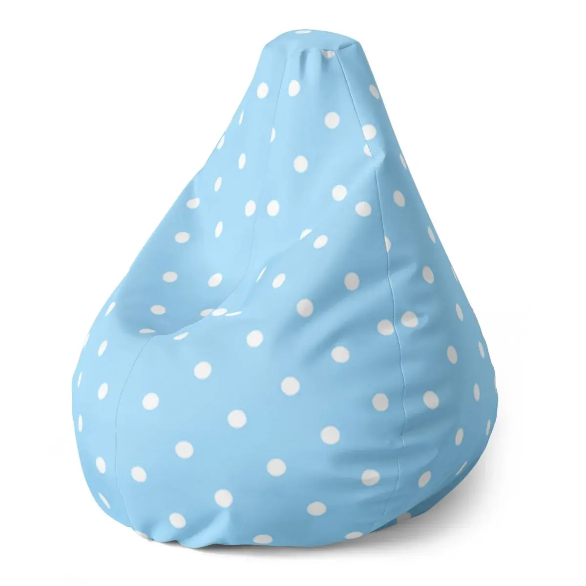 Sedací vak Pear Bílé tečky na modré - 70 x 95 x 15 cm