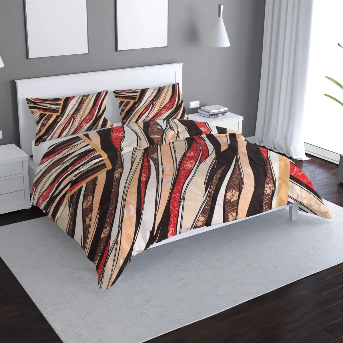 Povlečení Pruhovaný motiv - 140x200 / 90x70