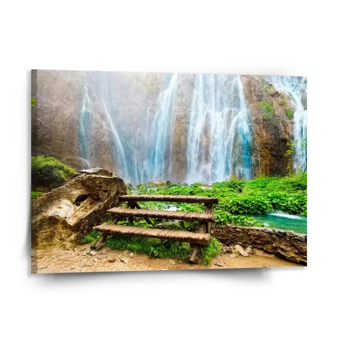 Obraz Posezení u vodopádu - 150x110 cm