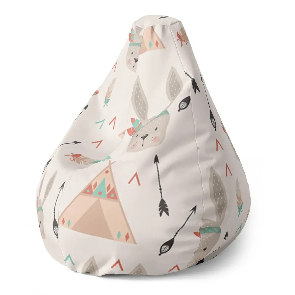 Sedací vak Pear Zajíček indián - 140 x 100 x 25 cm